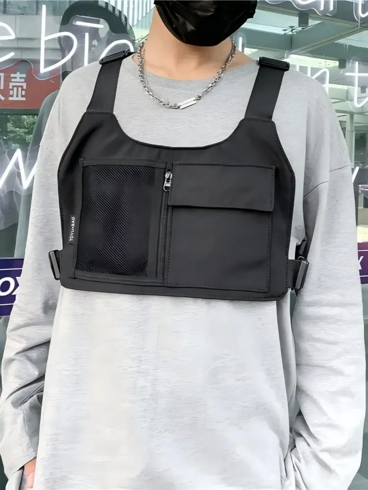 

Homefish Hip-hop Streetwear Unisex Chest Rig Bag High Quality Nylon Chest Bags Multi-function Tactical Vest Backpack