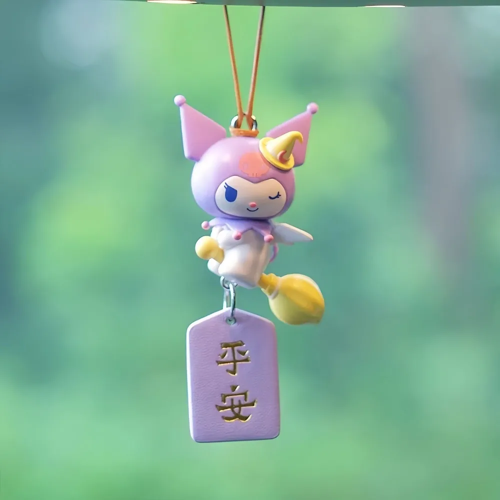 

Kuromi Cinnamoroll Car Pendant Car Rearview Mirror Hanging Ornament Cute Peace Tag Car Interior Decoration Accessory Lucky Gift