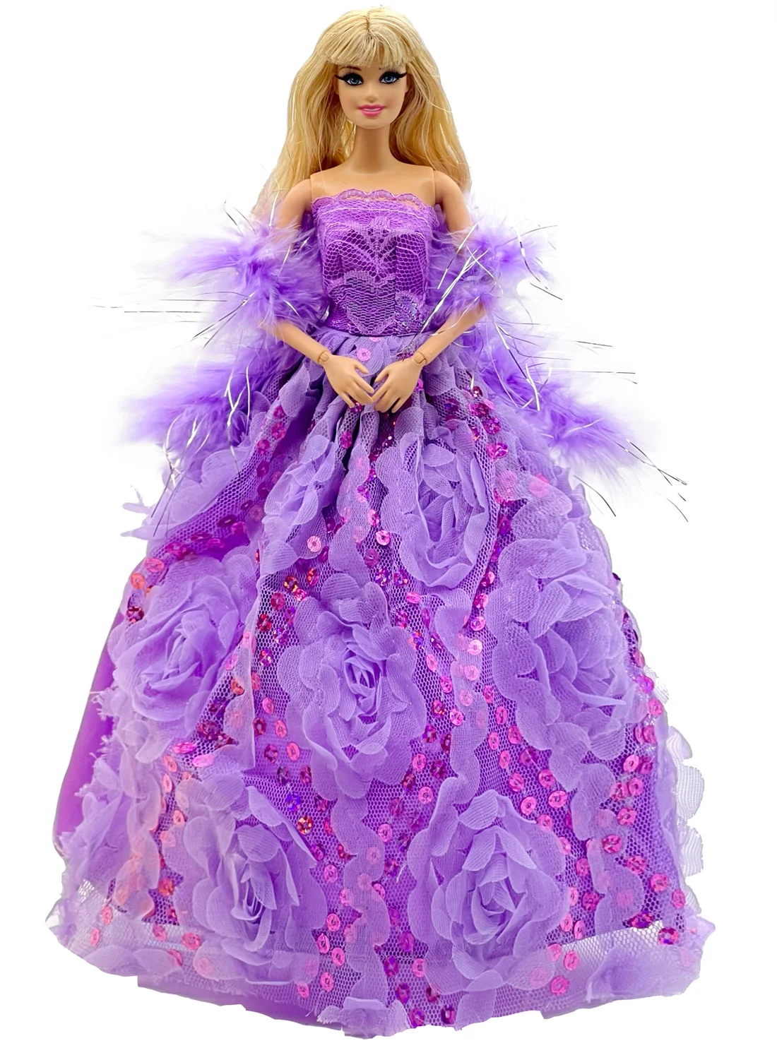 1 Set Puppenzubehör Prinzessin Puppenkleid + Puppenschuhe für 11,5 Zoll 30 cm Puppenkinder oder GeburtstagsgeschenkA1 – Detail 18