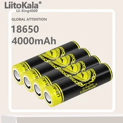 1-30pcs LiitoKala Lii-King4000 18650 4000mah Battery Highest Capacity CDR 10A 3.6V Reachargeable BatteryFor VapeMod Flashlight