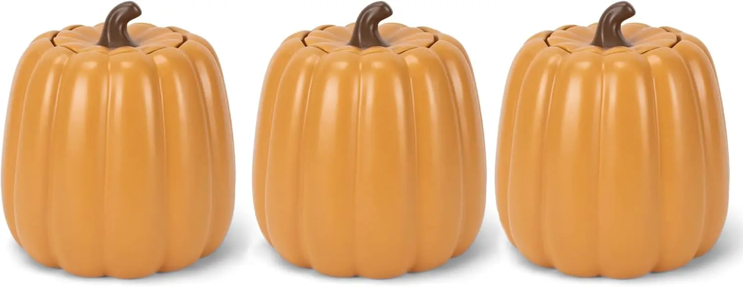 

Nat & Jules Pumpkin Shaped 6 x 6 Inch Ceramic Canisters Perfect for Halloween, Thanksgiving and Indoor Fall Table Décor &