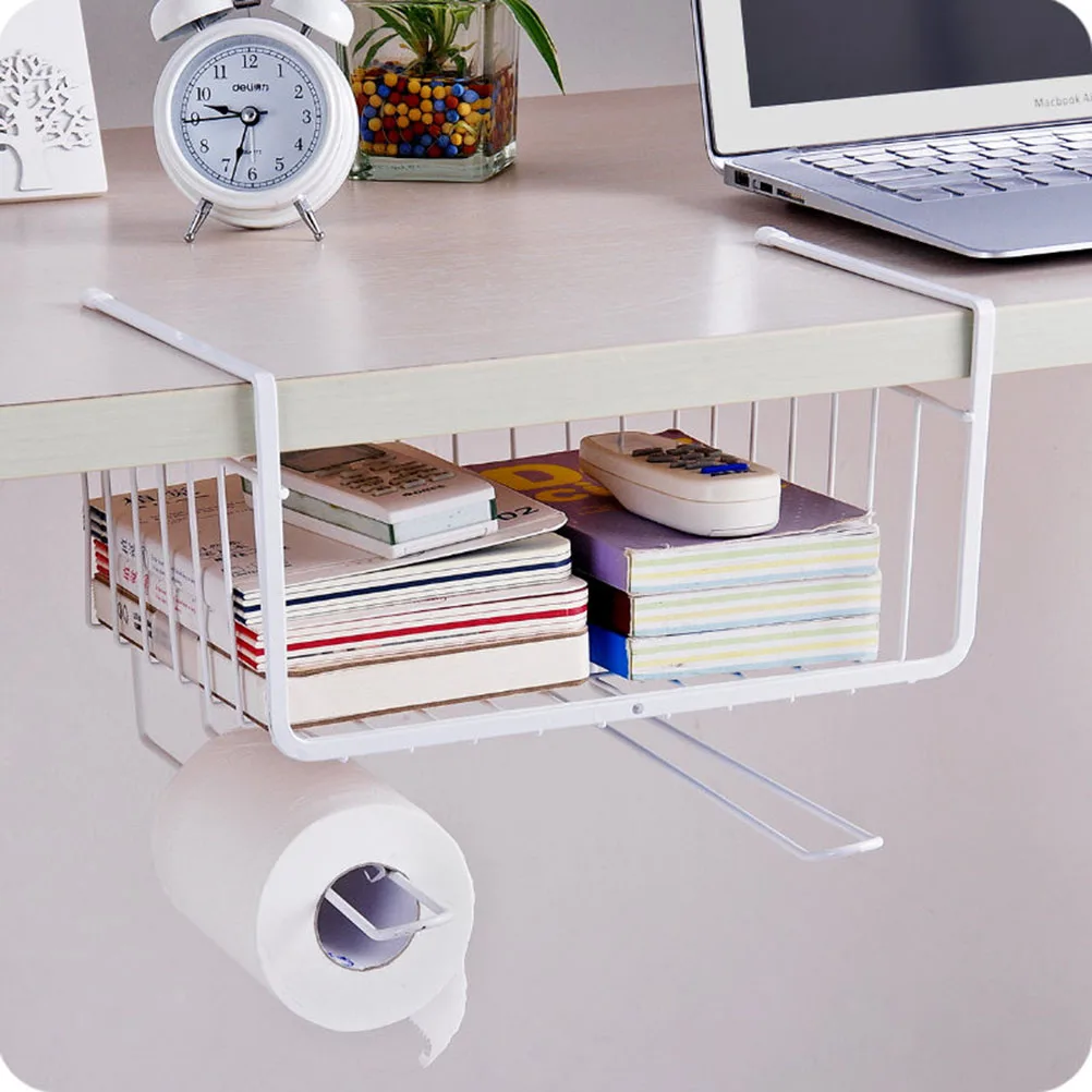 

High Quality Iron Wire U shaped Under Cabinet Storage ganizer for Kitchen Wardrobe Cabinet Sturdy Smooth Strong Load