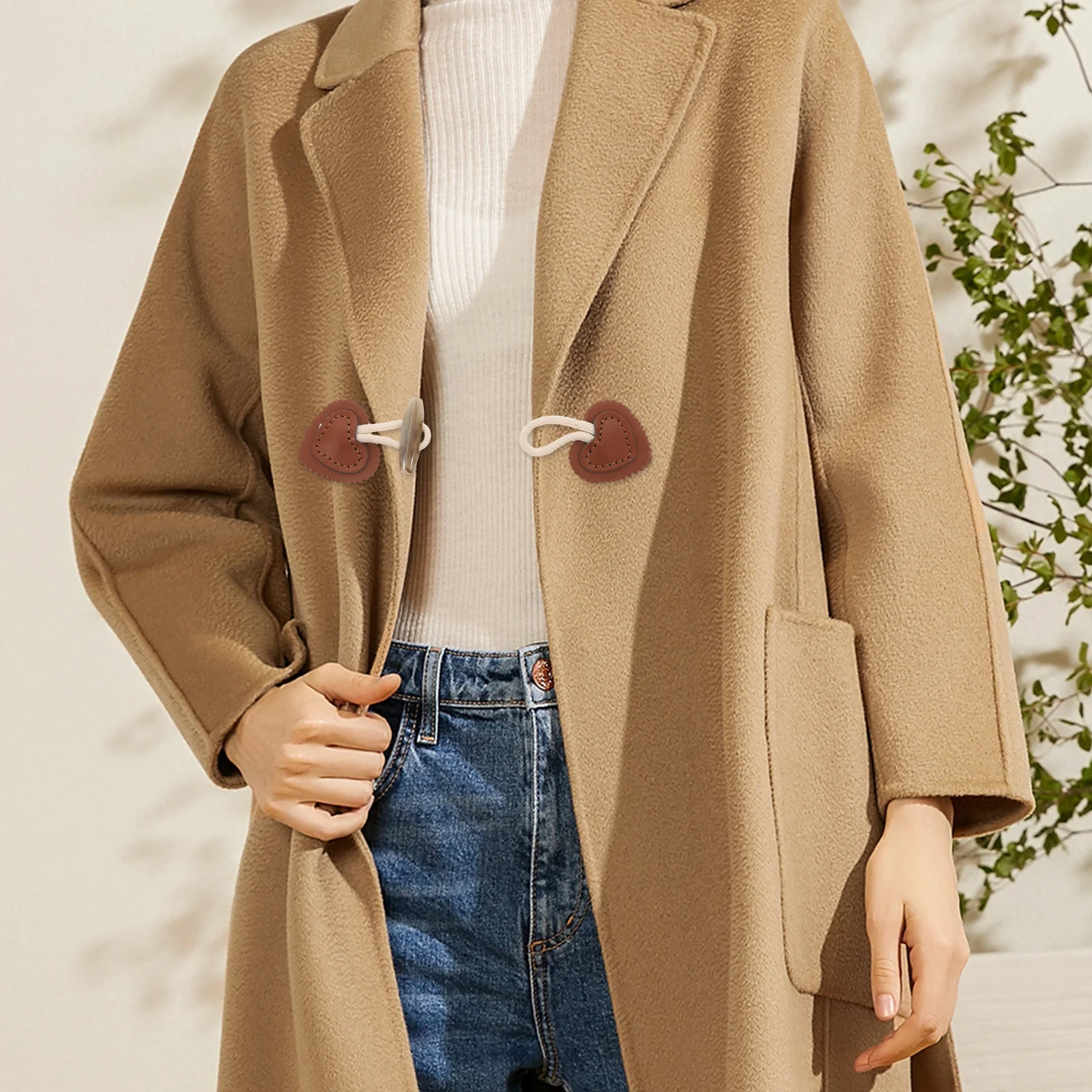 

7Pairs Classic Horn Toggle Resin Buttons Easy Sew Replacement for Clothing Coats Jackets Sweaters Coat Button Coat Horn Button