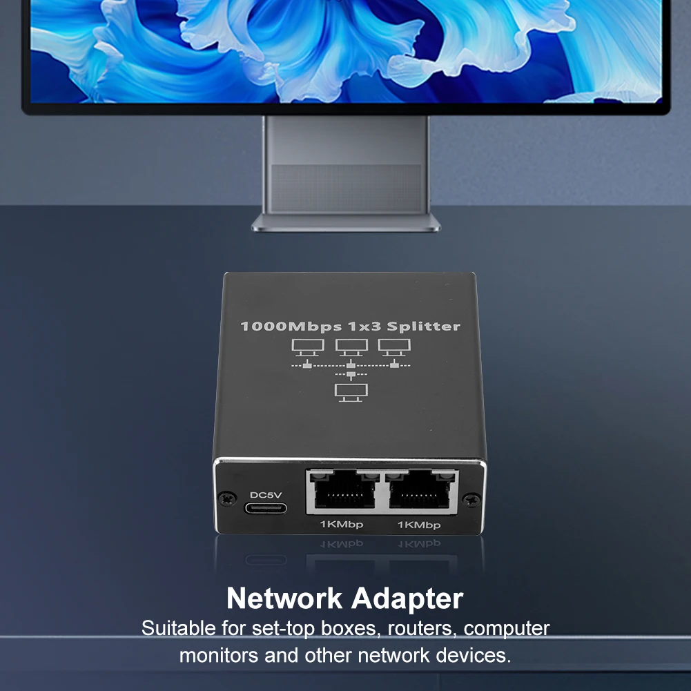 فاصل إيثرنت 1 إلى 3/4 1000 ميجابت في الثانية كابل الإنترنت الفاصل جيجابت RJ45 LAN تمديد الشبكة للكمبيوتر المحمول راوتر TV-Box