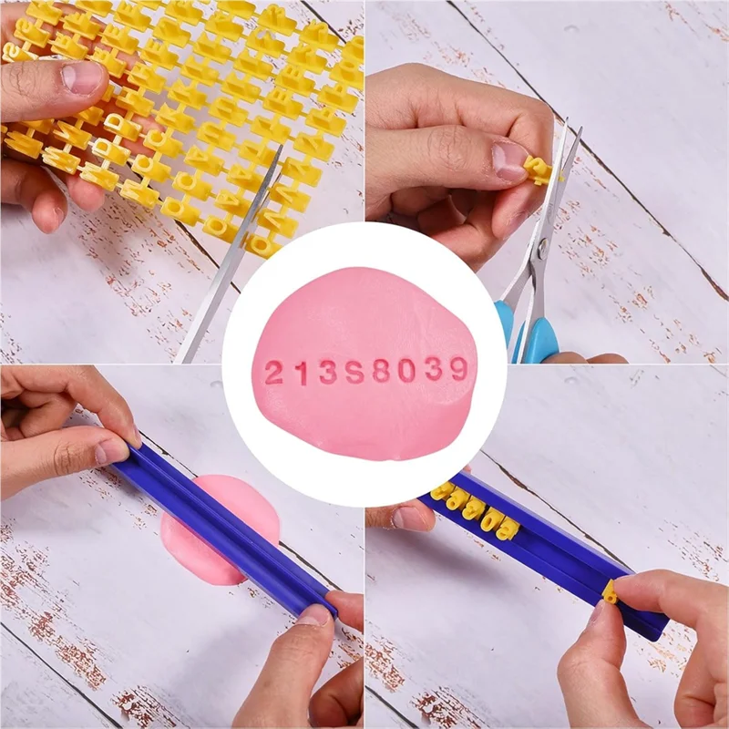 

【B07R】Алфавит для глиняных штампов с буквами, 214 шт., набор круглых резцов, формы для нанесения точек, перфоратор для керамики ручной работы, ремесло