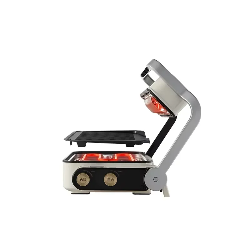 Electric Smokeless Grill Commercial Adjustable Temperature Indoor BBQ for Home Restaurant Use Non Stick Heating Plate
