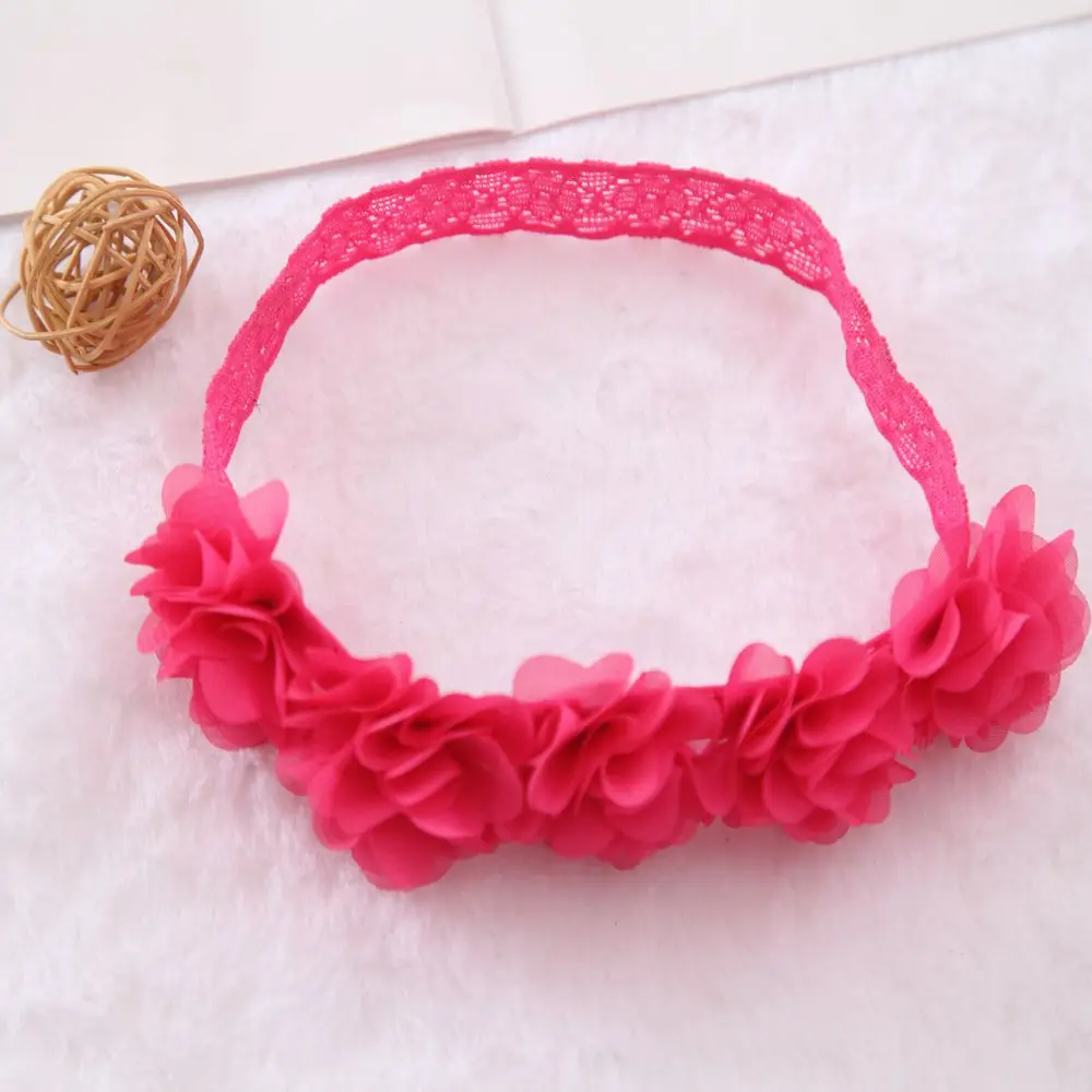 Baby-Stirnband Koreanische Neugeborenen-Blumen-Stirnbänder Baby-Mädchen Haaraccessoires DIY Schmuck Kinder Fotografie-Requisiten – Detail 5