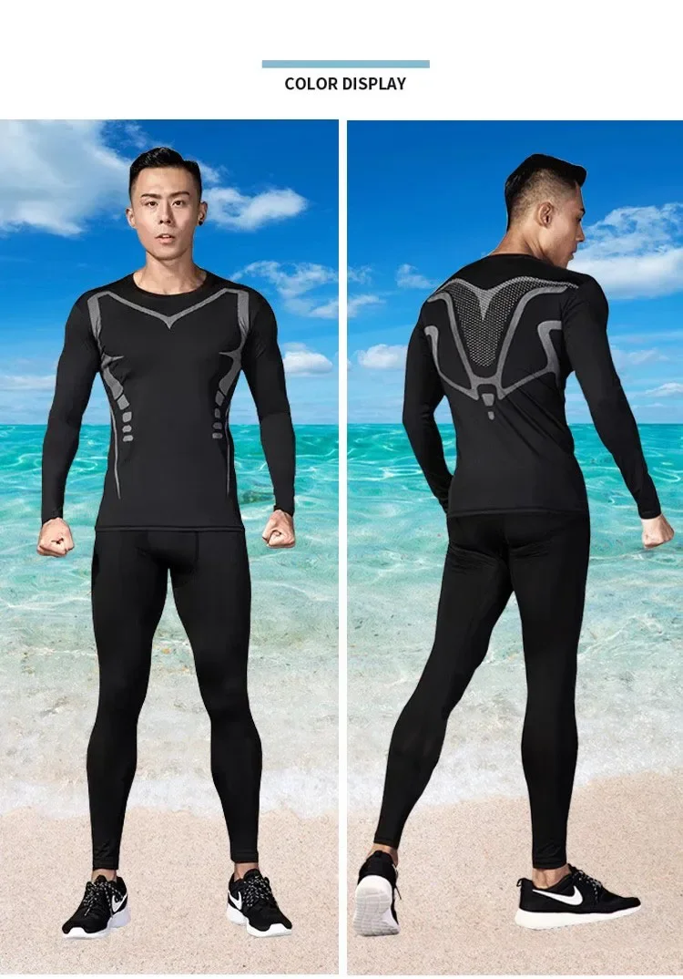 2025 new swimsuit set, long sleeves and pants can protect the sun, warm surf diving suit