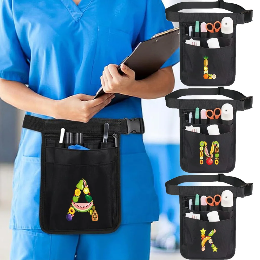 جديد الخصر حقيبة الفاكهة إلكتروني نمط تجريب متعددة الوظائف حزام قابل للتعديل تخزين الخصر حزمة العمل الملحقات ممرضة الخصر حقيبة #1