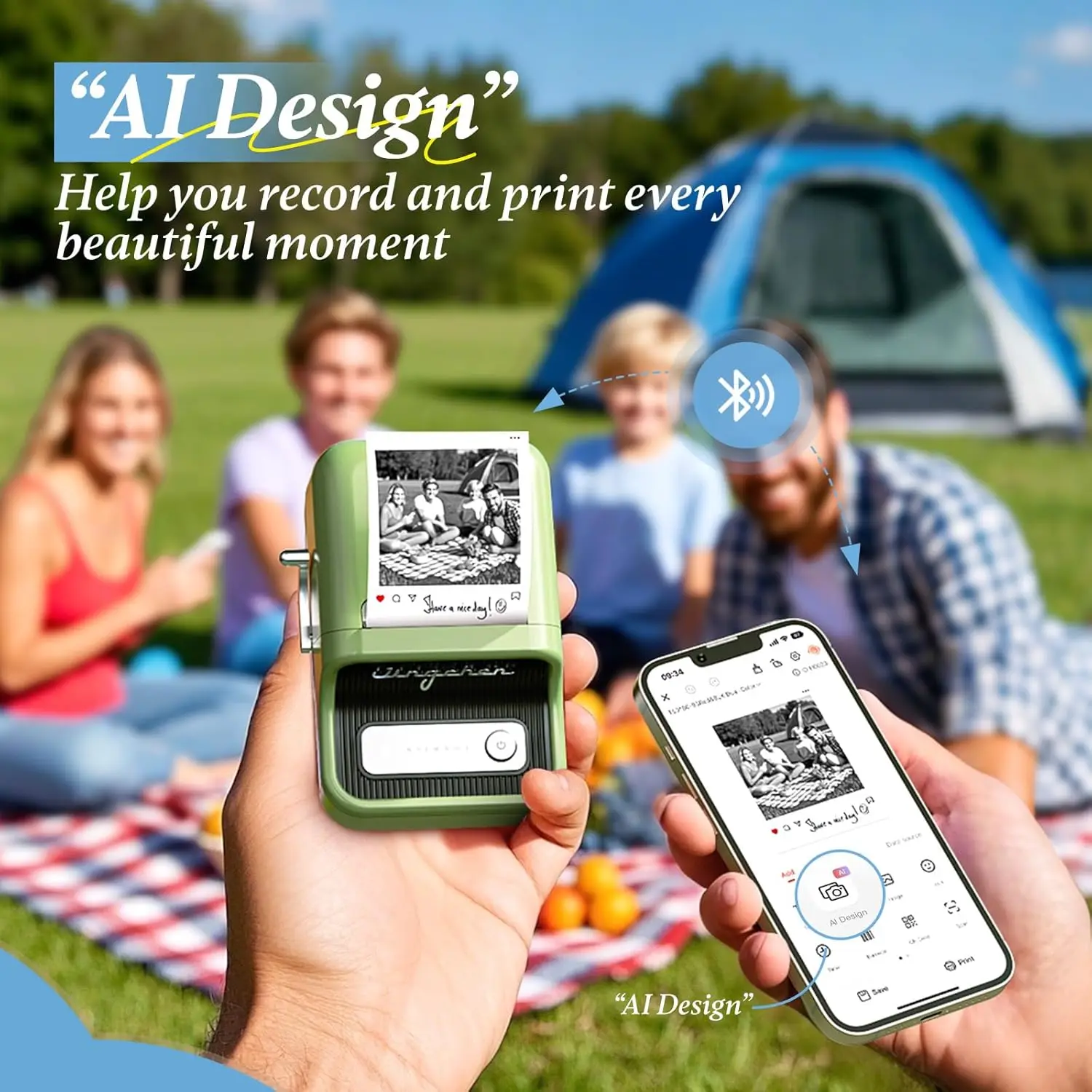 NiiMbot B21 Pro Thermal Printer Photo Paper Sticker Red Black Label Paper 300DPI HD Printing for Picture Warning Signs Supermark