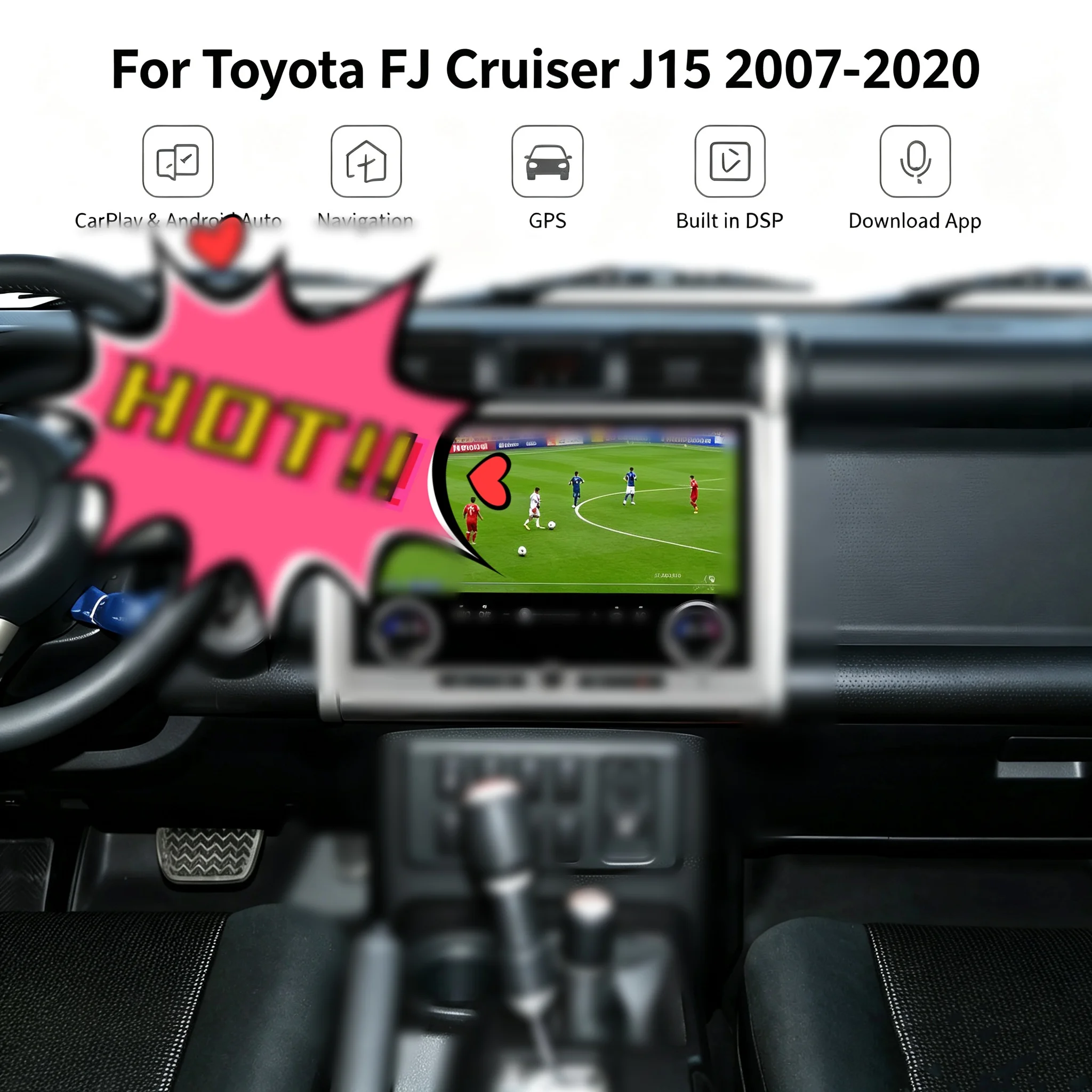 2024 Android 13.0 For TOYOTA FJ Cruiser J15 2007-2020 Car GPS Navigation Auto Stereo Head Unit Multimedia Player Carplay Radio