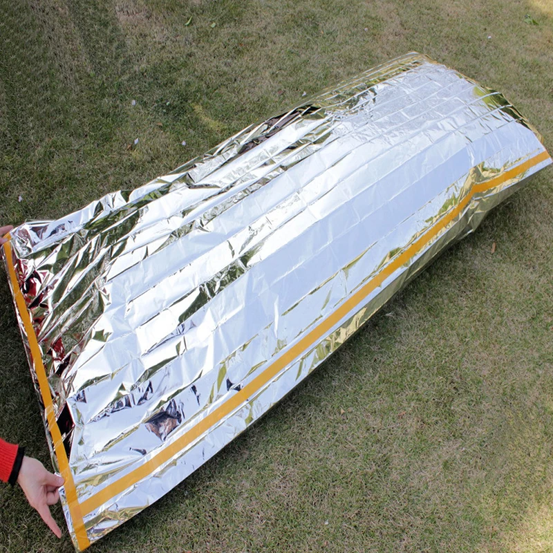 2026 Portable Waterproof Emergency Survival Sleeping Bag Outdoor Edc Camping Gear Thermal Sack First Aid Rescue Kit Blanket