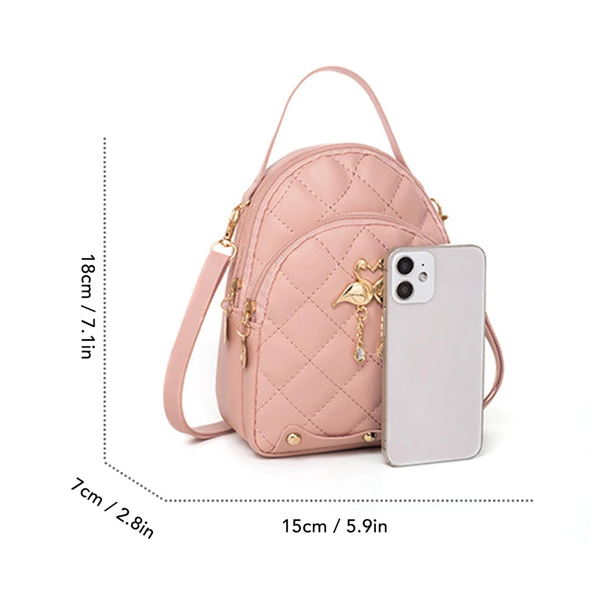 حقيبة ظهر صغيرة للنساء لطيف بجعة معلقة التطريز حقيبة ظهر صغيرة محفظة الفتيات حقيبة الكتب الجلدية السيدات حقيبة الحقائب