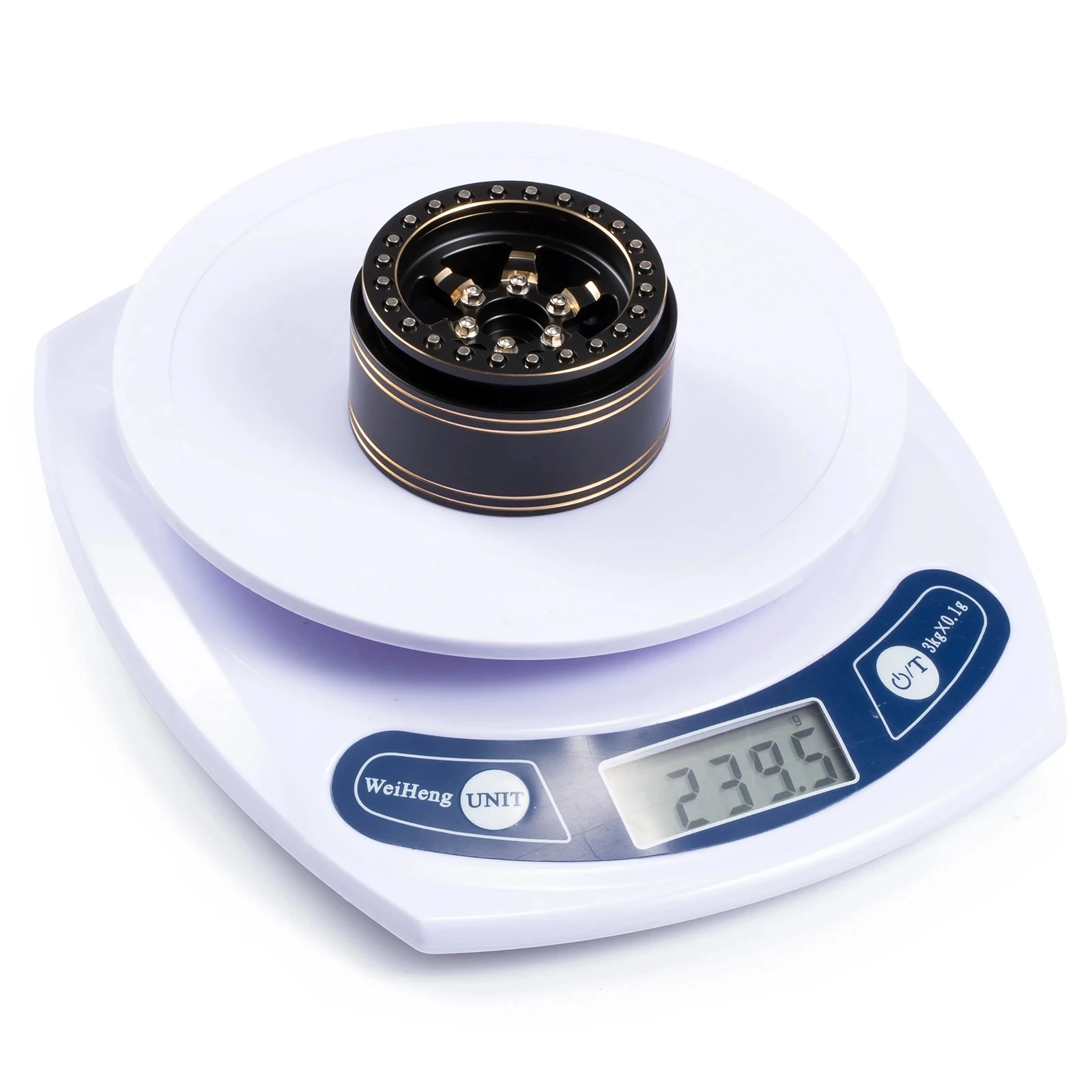 スケールハードウェア、scx10、caprawraith、rr10、trx4、trx6、rgt 86100、redcat、1.9を備えた重い真ちゅう製のベアドロックホイールリム