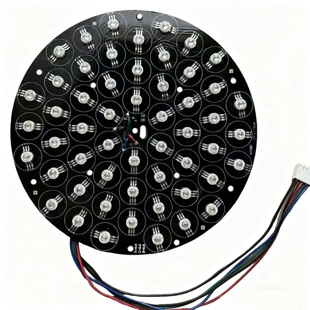 54pcs 3W Full Color 3-in-1 LED Bead Board | Durable Replacement Part for Stage PAR Light Professional Repair Kit