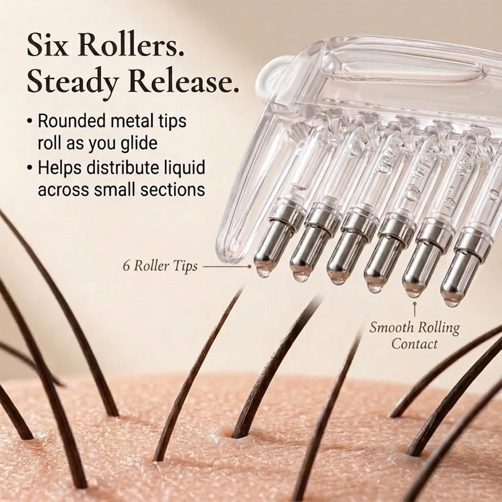 Scalp Oil Applicator Comb Hair Growth Massage Brush Essential Oil Dispenser Hair Care Tool Shampoo Scalp Massager for Women Men