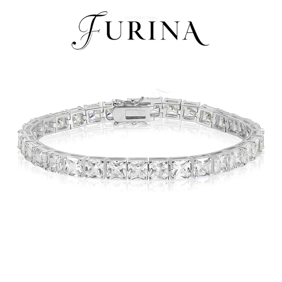 

Furina Original Small Sugar Cube 18K Gold Plated Luxury Bracelet 5A Zircon Jewelry Girlfriend Christmas Valentine Perfect Gift