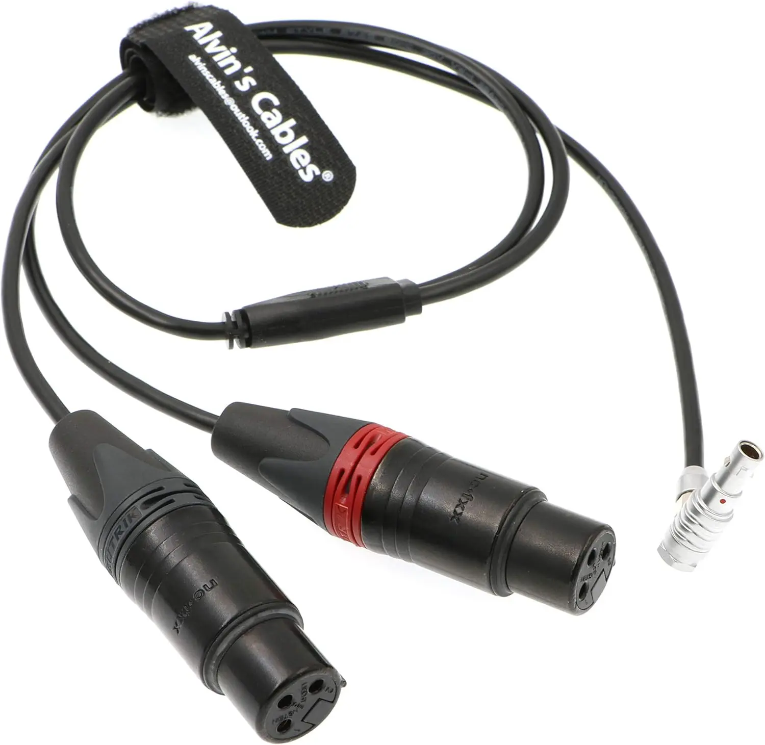 Alvin's Cables Two XLR 3 Pin Female to 5 Pin Male Right Angle Audio Input Cable for Arri Alexa Mini