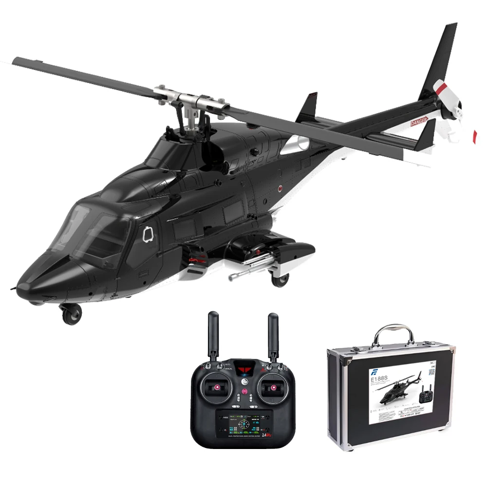 Eachine E188S AirWolf 2.4G 9CH 6G GPS Optische Stroom Lokalisatie LiDAR TOF Hoogte Hold Dual borstelloze motor RC Helicopter RTF