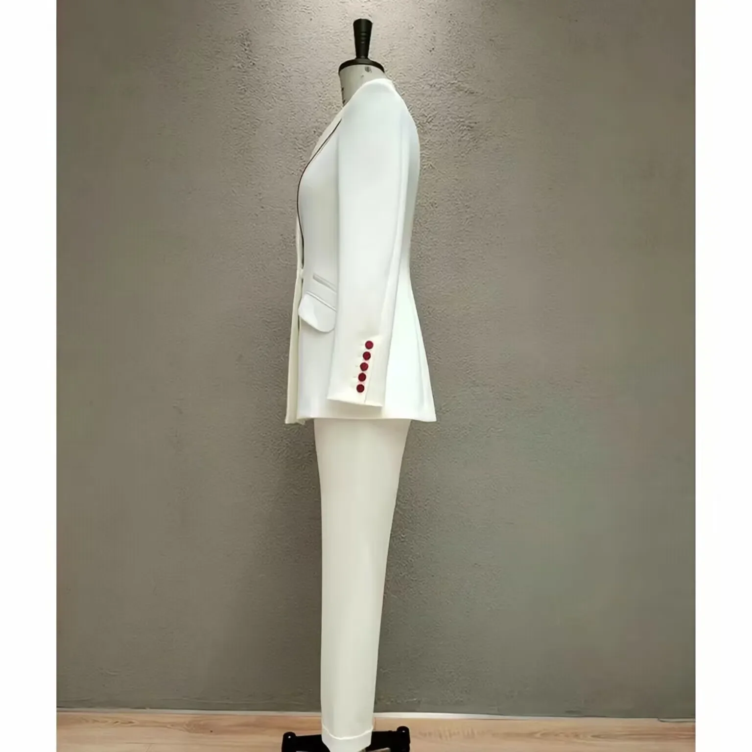 Elegant Woman Suits For Wedding Groom Tuxedos Crystal Beading 2 Pieces Jacket Pants Prom Blazers Customized