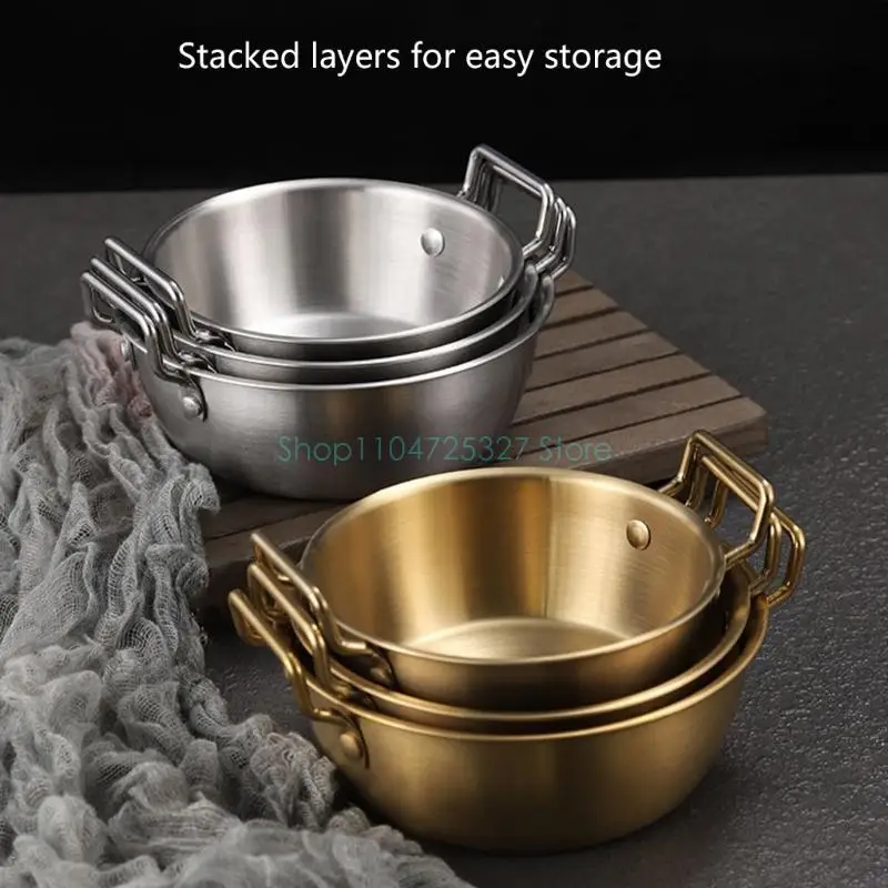

304 Stainless Steel Serving Bowl for Students and Families Practical Salad Bowl Metal Container for Household Use