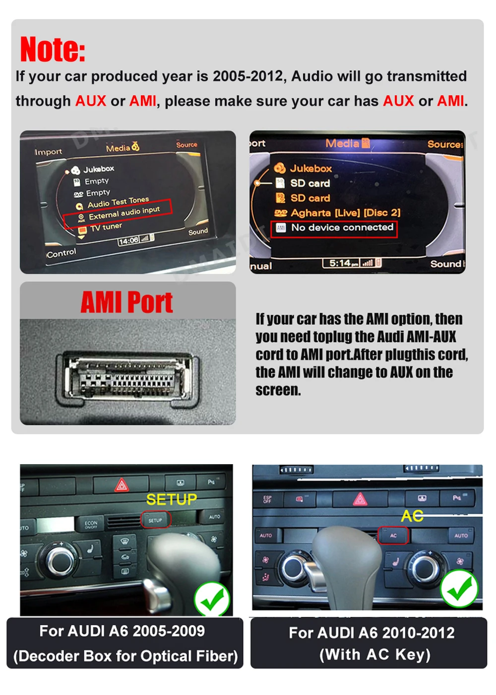 Android13 Car Radio Multimedia Player For Audi A6 C6 A7 2005-2011 MMI 2G 3G GPS Navigation 4G Wifi Carplay DSP 2 Din Monitor BT