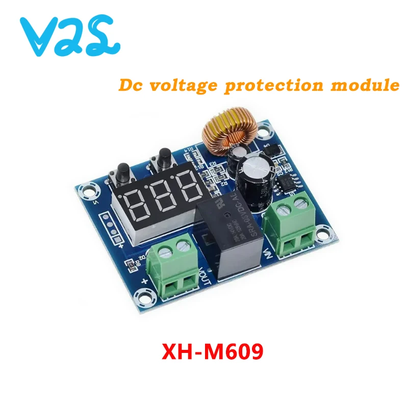 XH-M609 Low Voltage Disconnect Switch Cut Off 12V 24V 36V Digital LED Display Over-Discharge Protect for 12-36V Lithium Battery