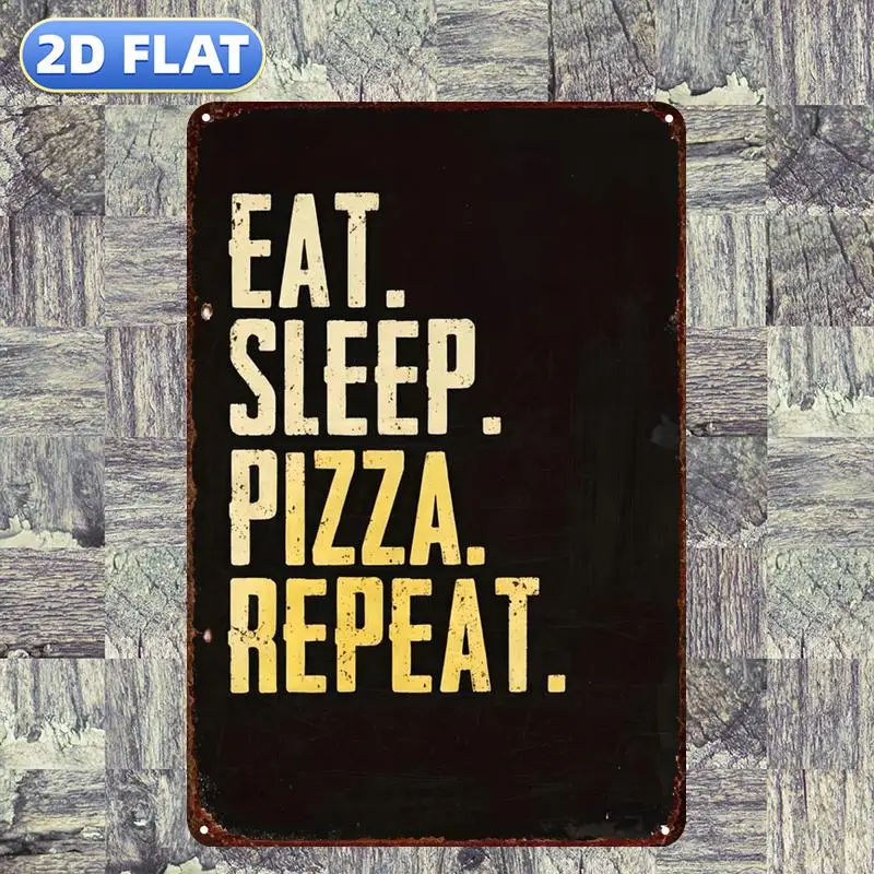 2D Flat Printed Metal Tin Sign, 1 Pack, 