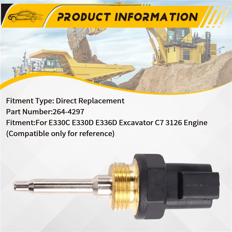 【Падение цены! !】 Экскаватор для Caterpillar E330C E330D E336D C7 3126, датчик температуры воды 264-4297 2644297, подходит для двигателя