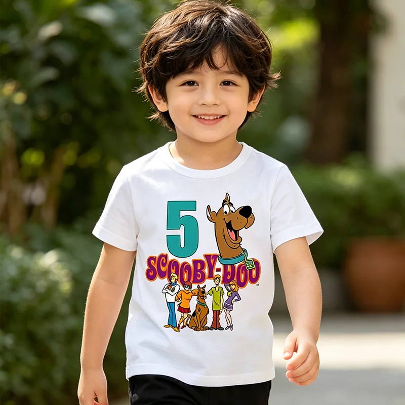 Футболка-scooby-doo-для-мальчиков-футболка-с-принтом-собаки-из-мультфильма-летние-топы-с-короткими-рукавами-милая-детская-одежда-для-девочек-возраст-1-9-лет