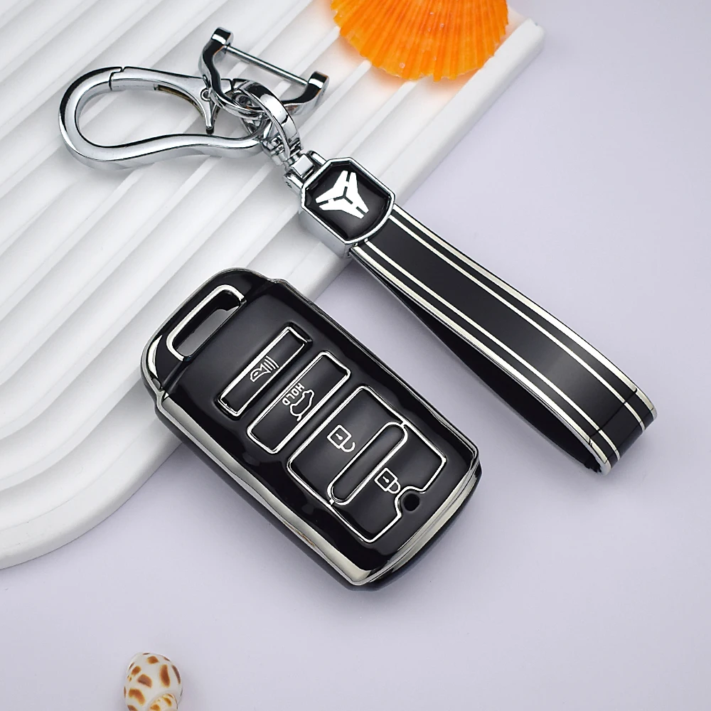 4 Button TPU Car Key Case Cover Shell Fob for KIA Cadenza K9 K7 K-04 Sorento K900 and New K7 Key 2013 Year To 2016 Keychain