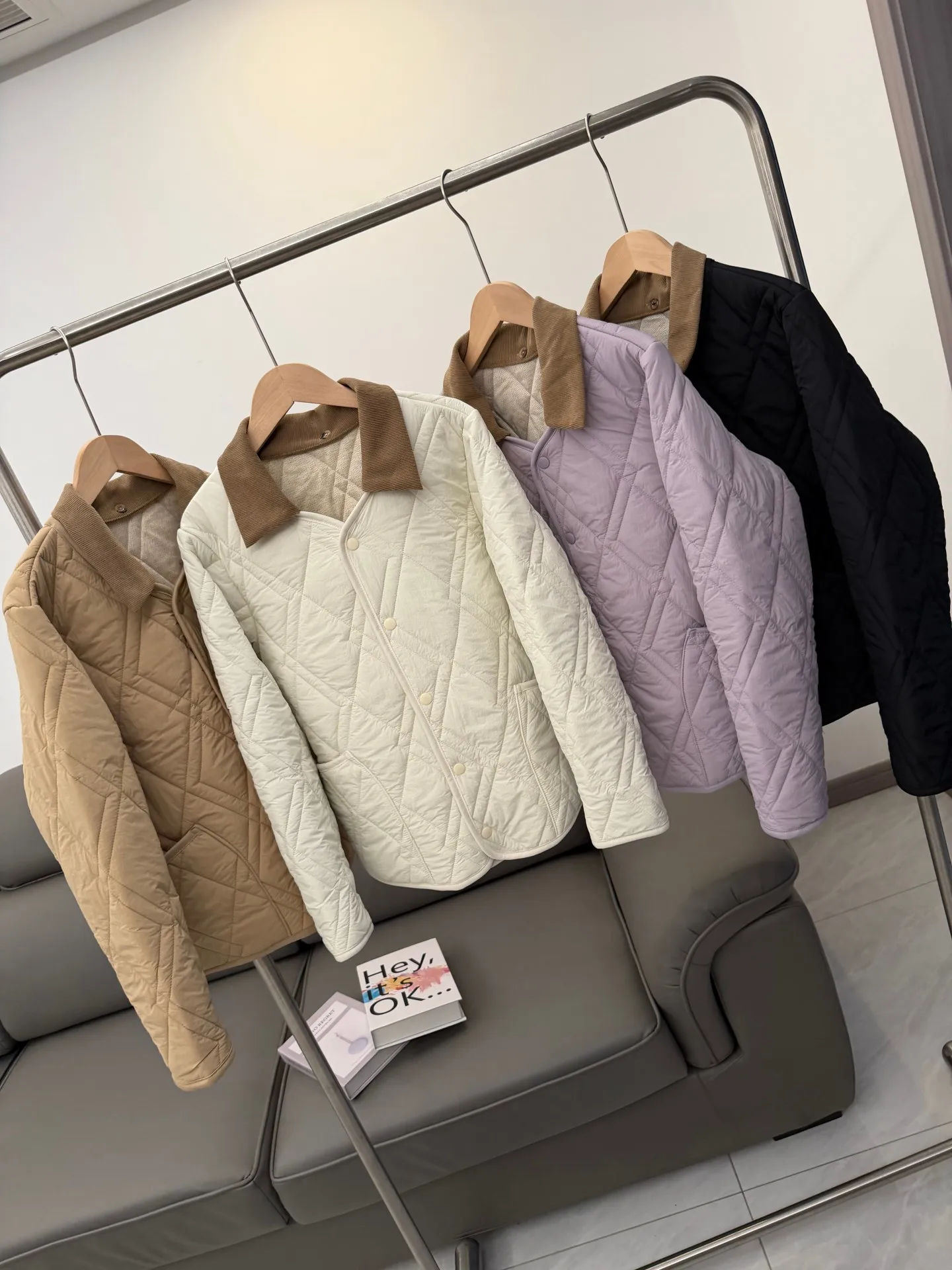 

Barn Retro Sle Women's Woolen Filling Cotton Jaet Autumn Winter Diamond Stitch Bfle Collar Removable Iatable Velvet ...