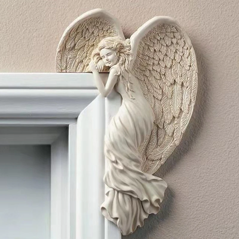 Door Frame Angel Statue 2pcs Left Right Corner Angel Figurine Ornament Dropshipping