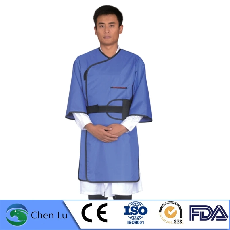 0.35/0.5mmPb Double Sided Long Sleeved Lead Apron X-Ray Gamma Ray Radiation Shielding CT Protective