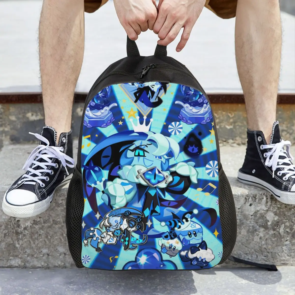 Shadow Milk Cookie Run Kingdom Backpack Daypack Large Capacity Boys Girls BookBag School Bag Shoulder Bags for Men Women