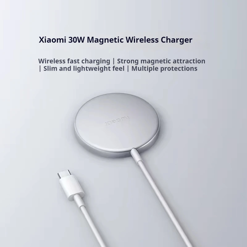 Xiaomi Mi 30W Magnetic Wireless Charger Fast Charging For Xiaomi 15 Series Qi Standard Charge For iPhone