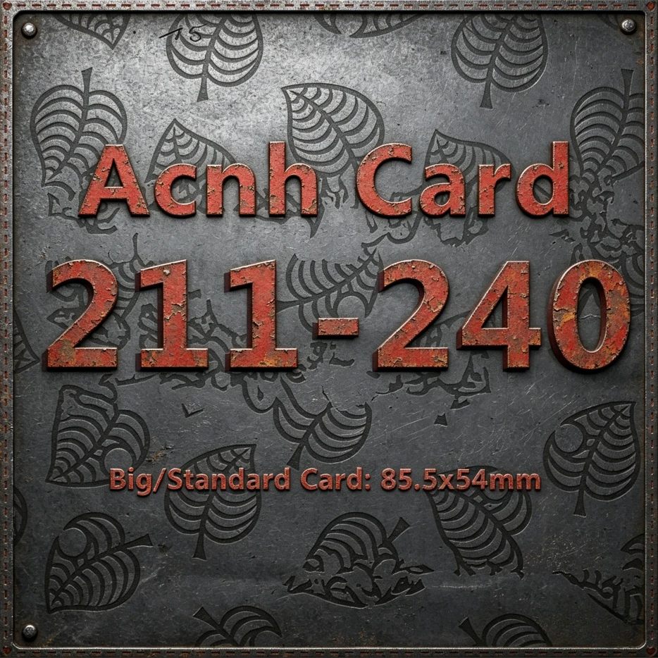 211-240 Integrated Number Set ACNH Card NFC Smooth Sensor Cards Portable Mini Entertainment Cards 85.5x54mm