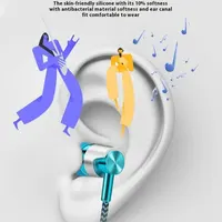Écouteurs intra-auriculaires filaires avec suppression du bruit, design ergonomique, stéréo, écouteurs de musique de sport pour recharge de téléphone portable 5