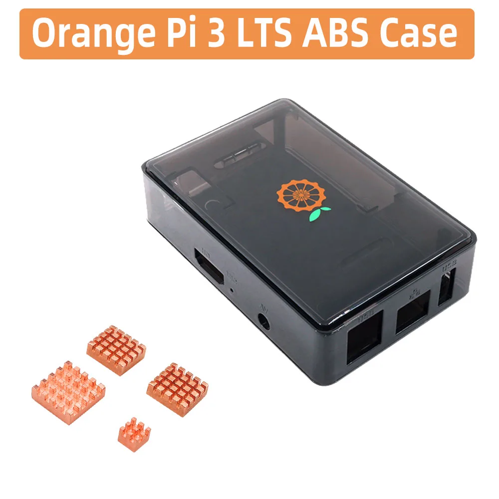 Orange Pi 3 LTS ABS Case Protection Box Shell for OPI 3 LTS Optional Pure Copper Heatsinks