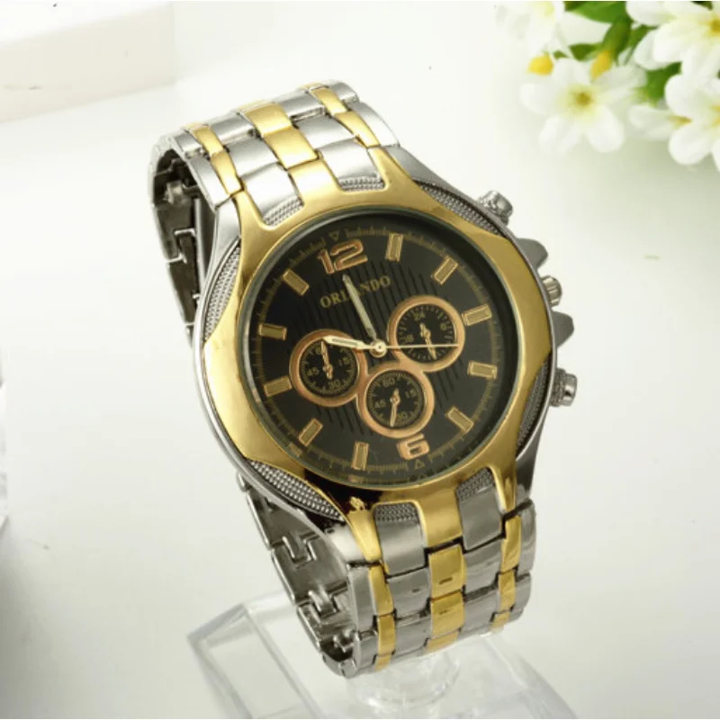 

Orlando Top Brand Watch Men Luxury Sports Watches Stainless Steel Band Quartz Wristwatches Men Relogio Masculino Reloj Hombre