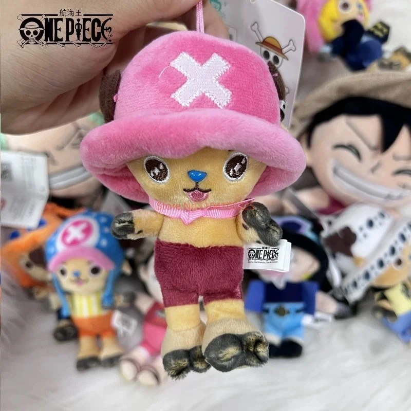 10cm One Piece Plush Keychain Toy Tony Chopper Luffy Pendant Soft Stuffed Cute Plush Dolls Keychain Handbag Ornaments Dolls Toys