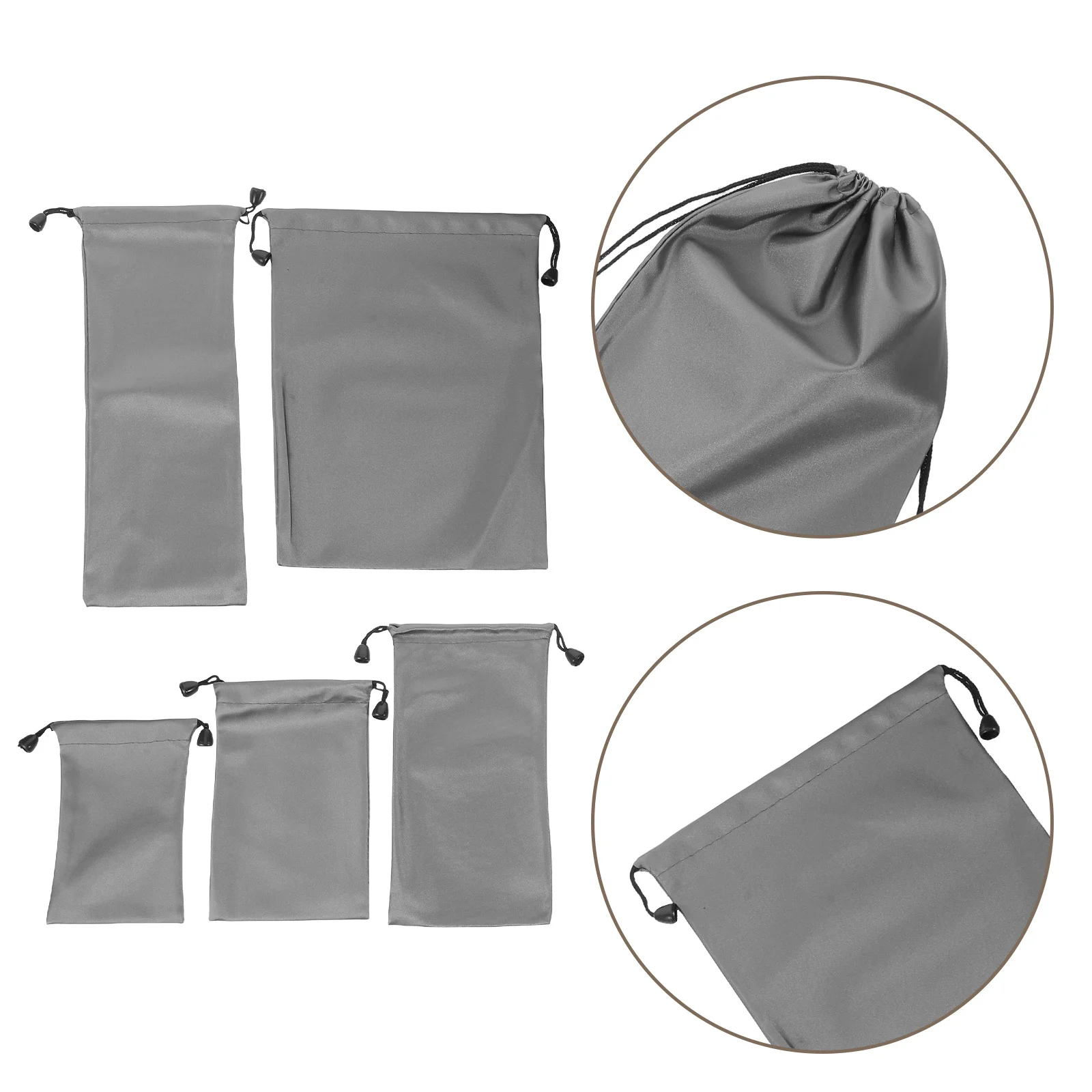 

5Pcs Nylon Drawstring Cable Bags Bank Storage Organizer Travel Electronics Accessories Pouch Bags with Drawstring
