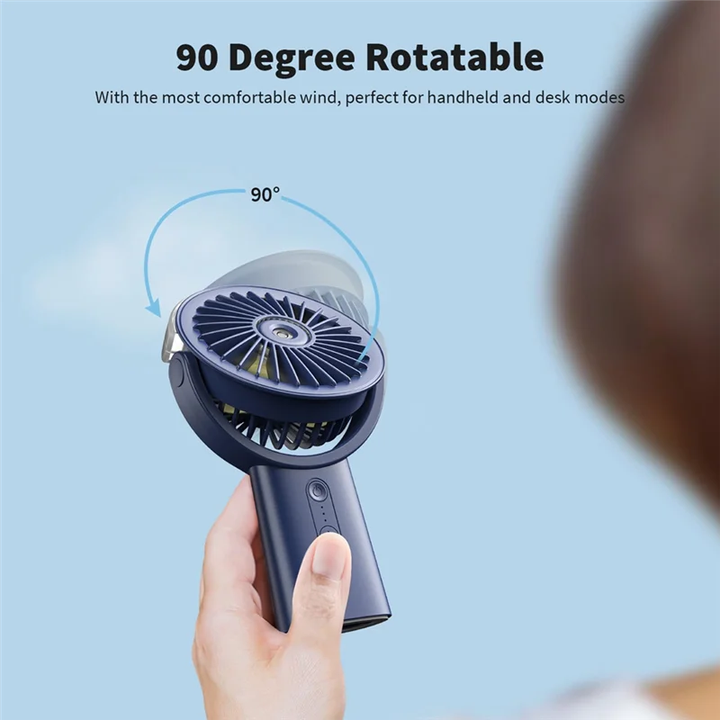 AB15-Ventola per nebulizzazione Ventola per nebulizzazione manuale da 4000 mAh 90 ° Piccolo ventilatore senhor regolabile per viaggi a casa all'aperto spiaggia A
