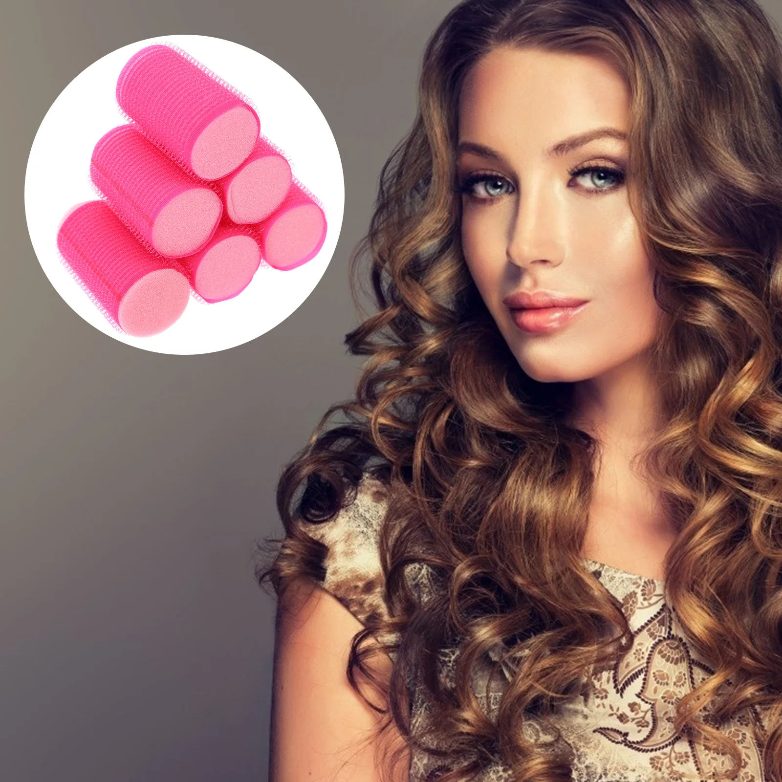 

8pcs Sponge Hair Curler Self Adhesive Hair Styling Roller Hair Curlers Hairdressing Tools for Woman