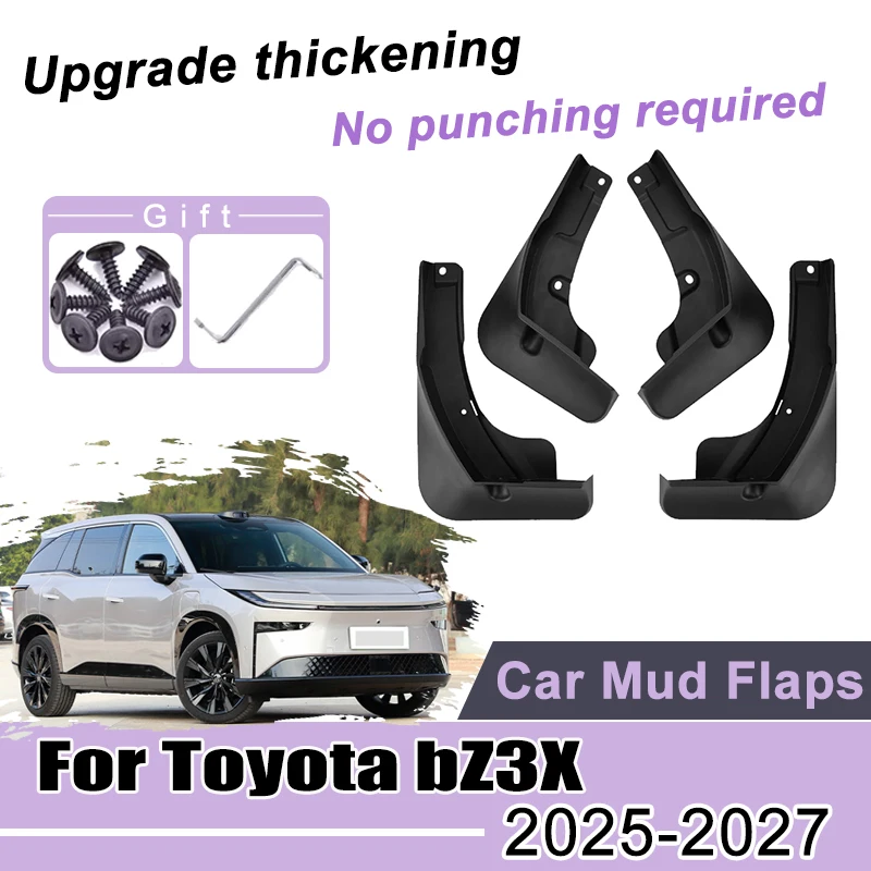 

For Toyota bZ3X 2025 2026 2027 Car Mudguard Mud Flaps Guard Splash Flap Mudflap Fender Auto Accessories Anti-splash Wheels Parts