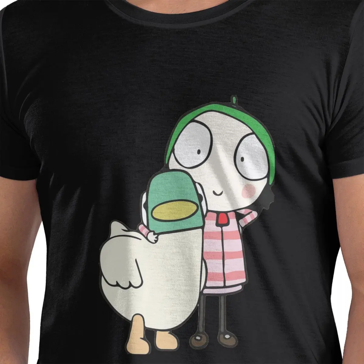 

Футболка из 100% хлопка Sarah And Duck Having Fun, мужские классические футболки, мужские футболки с круглым вырезом и коротким рукавом, S-6XL