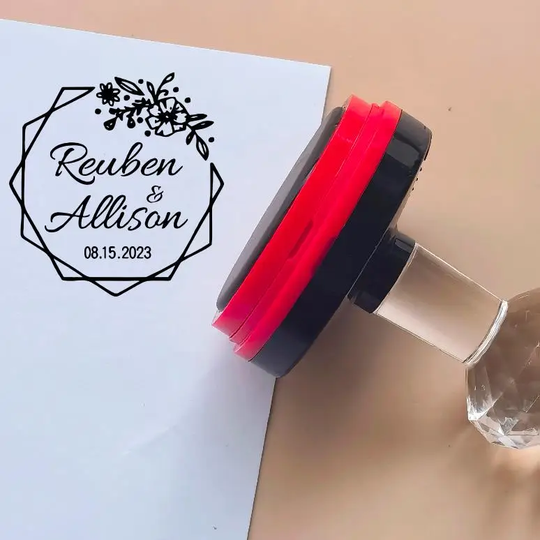 Tampon Rond Auto-Encreur Personnalisé - Timbre Caoutchouc Livre Adresse Logo Texte