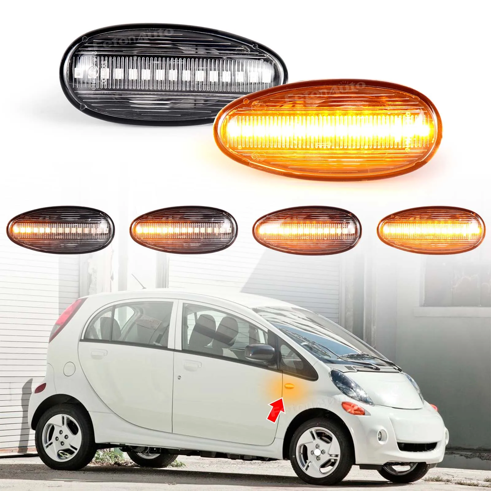 1 Pair Dynamic Side Marker Turn Signal Blinker Indicator Lamp For Mitsubishi Pajero Shogun 3 Sport K9 Galant Outlander Lancer