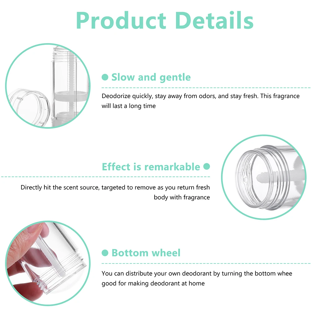 

3 Pcs Bottom Filling Material Lip Gloss Tubes Clear Automatic Holder Empty Lipstick As with Wand Travel Containers Mini