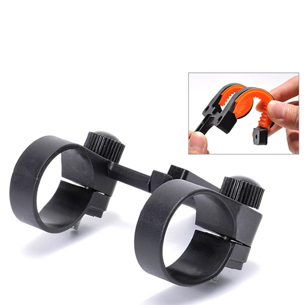 

Bike Headlight Bracket Black Plastic Lamp Mount For Mountain Road Bicycle Center Holder Anti-Skid Rubber Pad Cycling Light